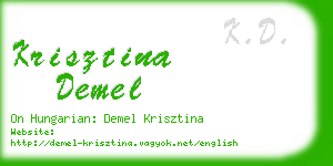 krisztina demel business card